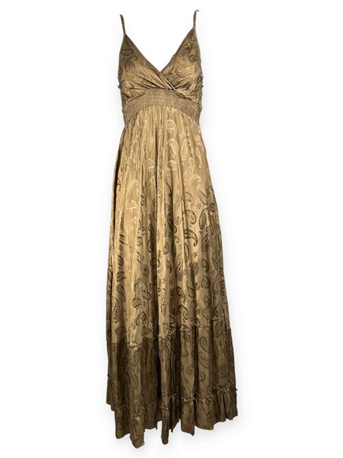 abito donna fantasia cachemire marrone Pahiesa Formentera | VLG2441COCONUT